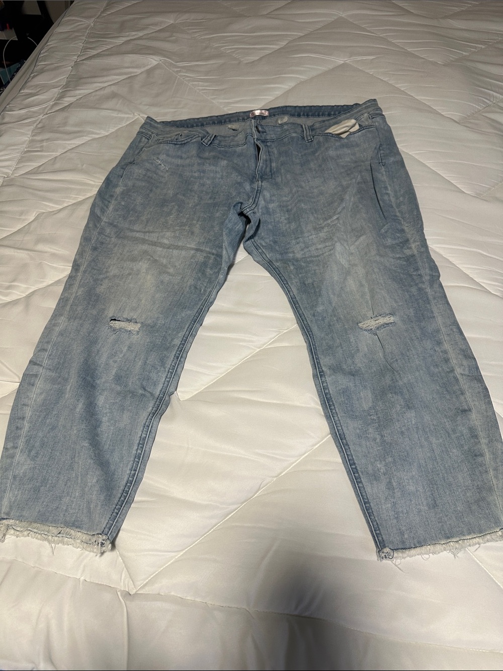 triangle womens Light Blue Slim Straight Jeans